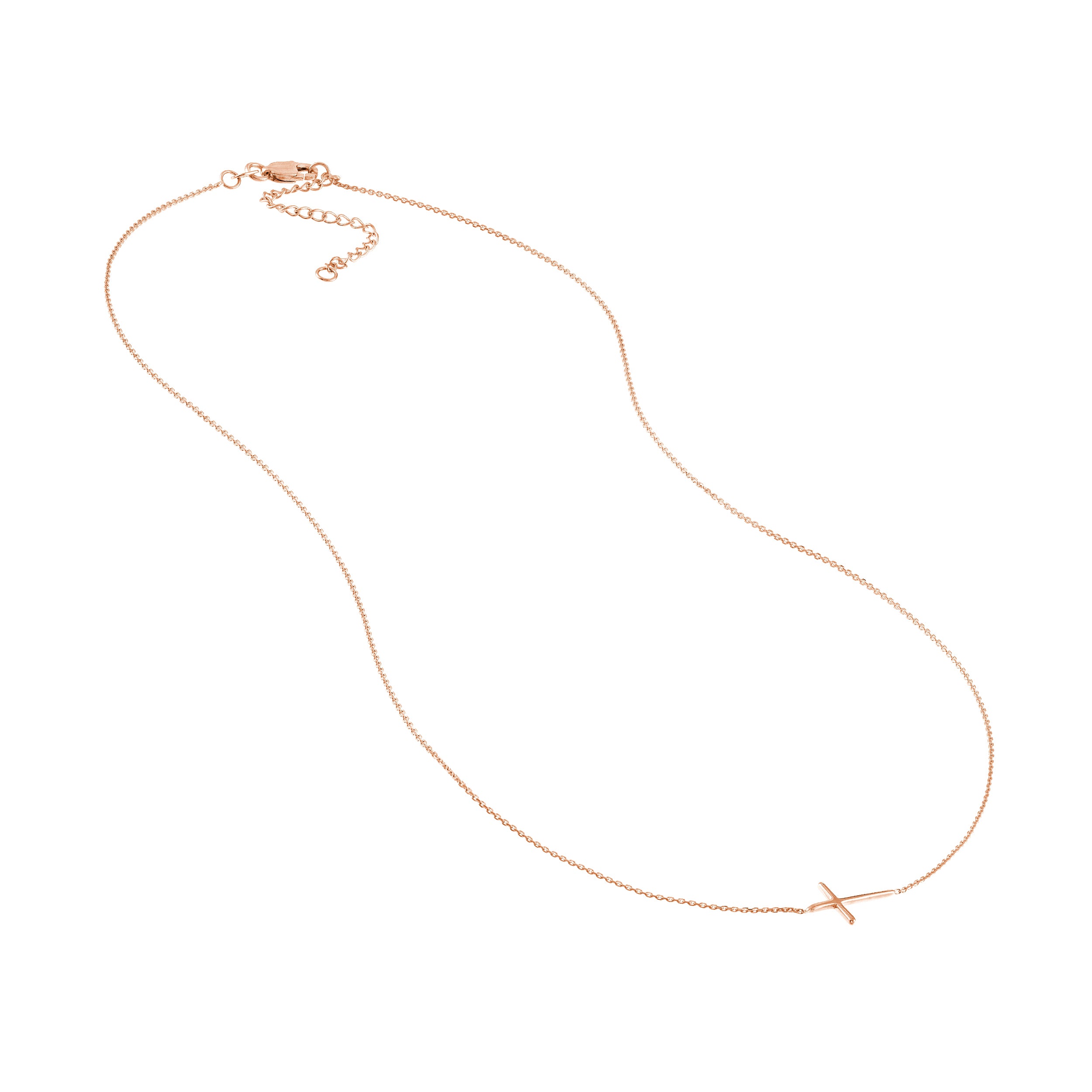 E2W Mini Cross Adj Necklace