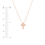 Beaded Mini Cross Adjustable Necklace