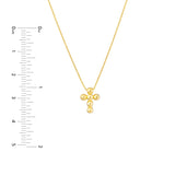 Beaded Mini Cross Adjustable Necklace