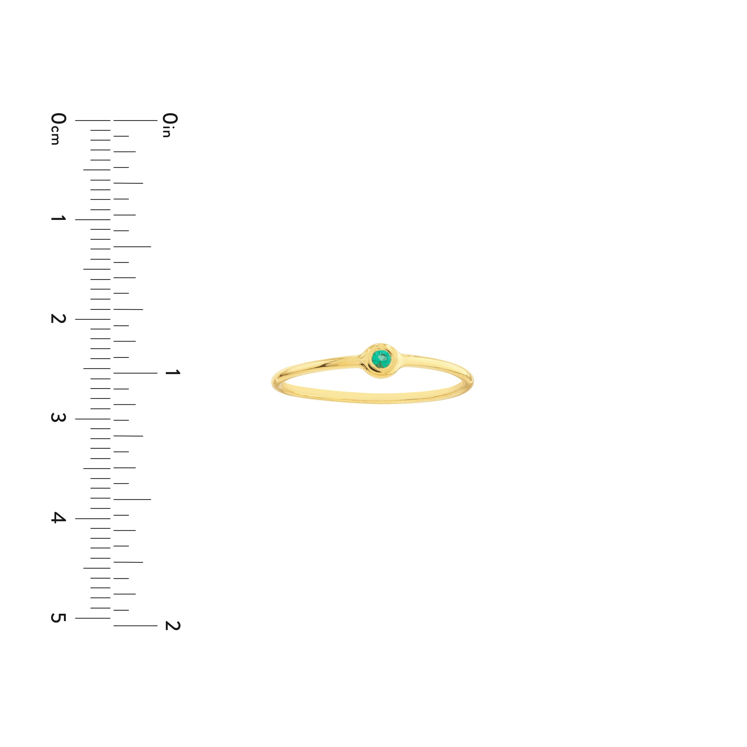 Emerald Bezel Wire Ring