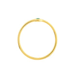 Emerald Bezel Wire Ring