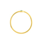 Emerald Bezel Wire Ring