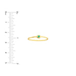 Emerald Bezel Wire Ring