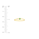 Emerald Bezel Wire Ring