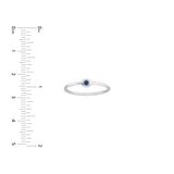 2mm Sapphire Bezel Wire Ring