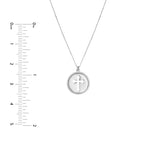Cross Cutout Beaded Medallion Necklace