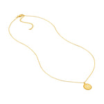 Cross Cutout Beaded Medallion Necklace