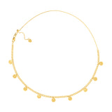 Disc Dangles Open Curb Chain Choker