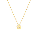 3pt Diamond Paw Pendant Necklace