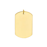 Large Engravable Dog Tag Pendant