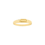 Mini Hexagon Bar Signet Ring