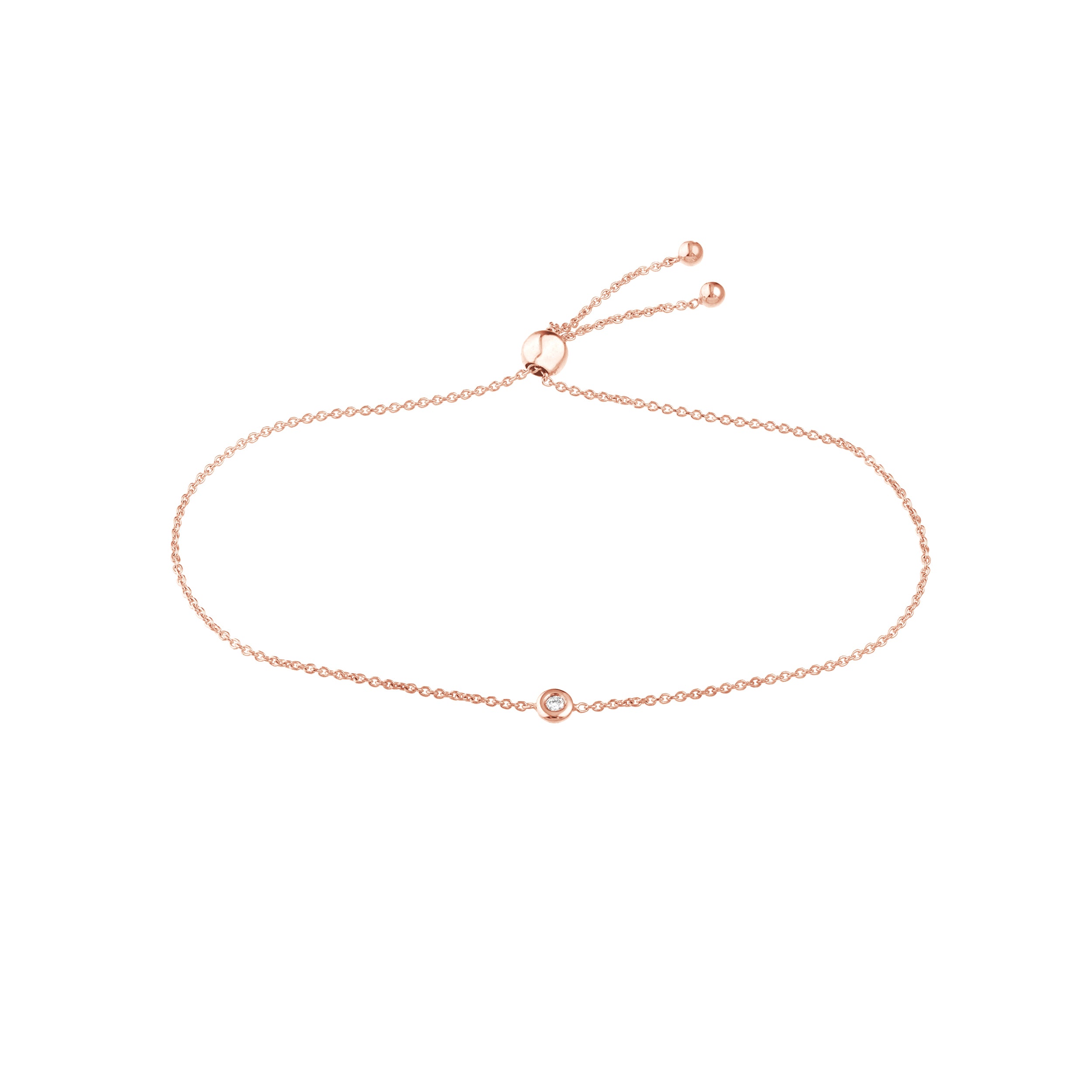 3pt Mini Diamond Bezel Bolo Bracelet