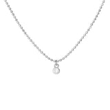 Diamond Drops Necklace on D/C Bead Chain