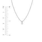 Diamond Drops Necklace on D/C Bead Chain