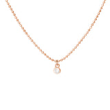 Diamond Drops Necklace on D/C Bead Chain