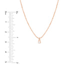 Diamond Drops Necklace on D/C Bead Chain