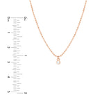 Diamond Drops Necklace on D/C Bead Chain