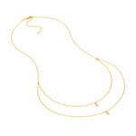 Diamond Drops Necklace on D/C Bead Chain