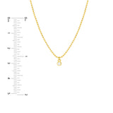 Diamond Drops Necklace on D/C Bead Chain