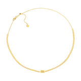 Raised Diamond Open Curb Chain Choker