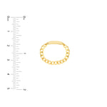 Mini ID Plate Curb Chain Ring