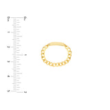 Mini ID Plate Curb Chain Ring