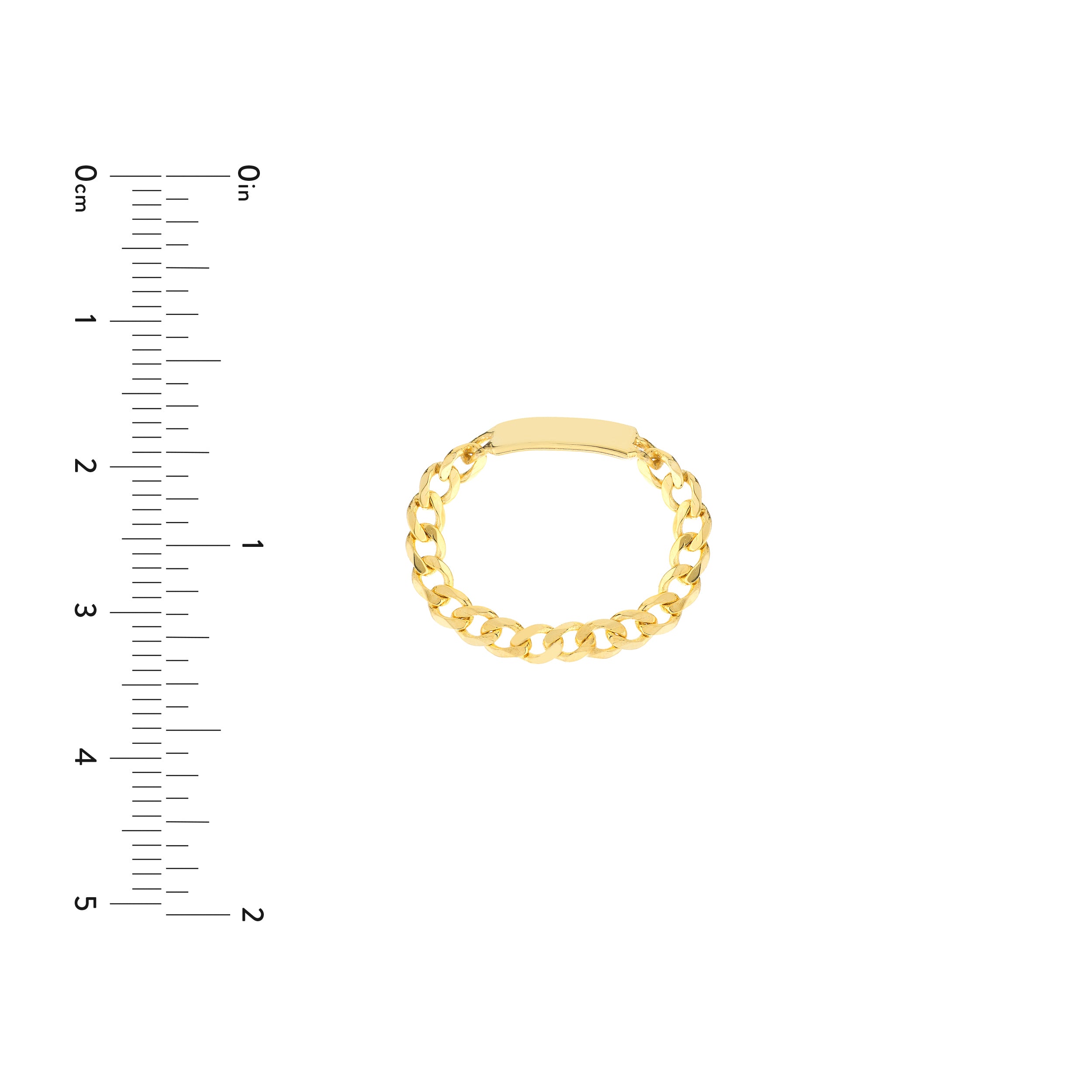 Mini ID Plate Curb Chain Ring
