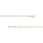 3.6mm Paper Clip Chain with Pear Lobster