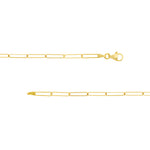 3.6mm Paper Clip Chain with Pear Lobster