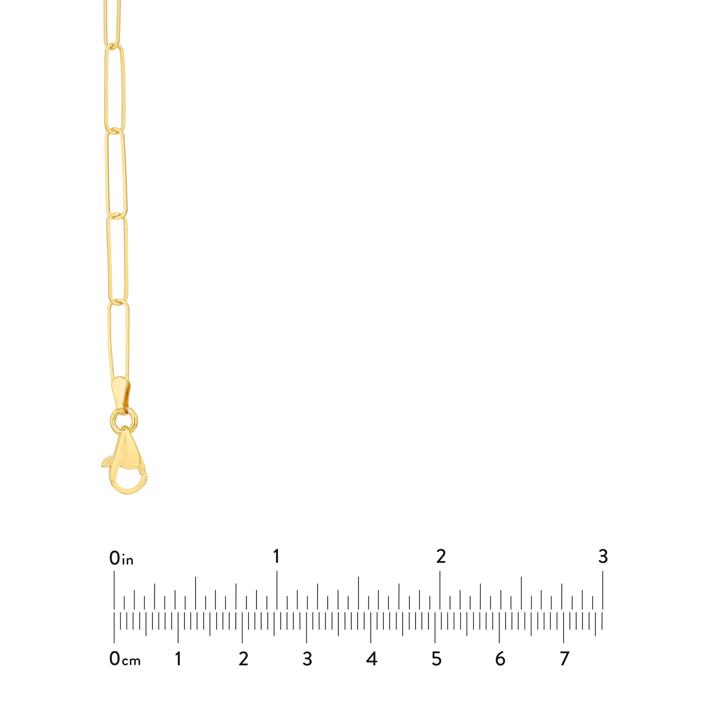 3.6mm Paper Clip Chain with Pear Lobster