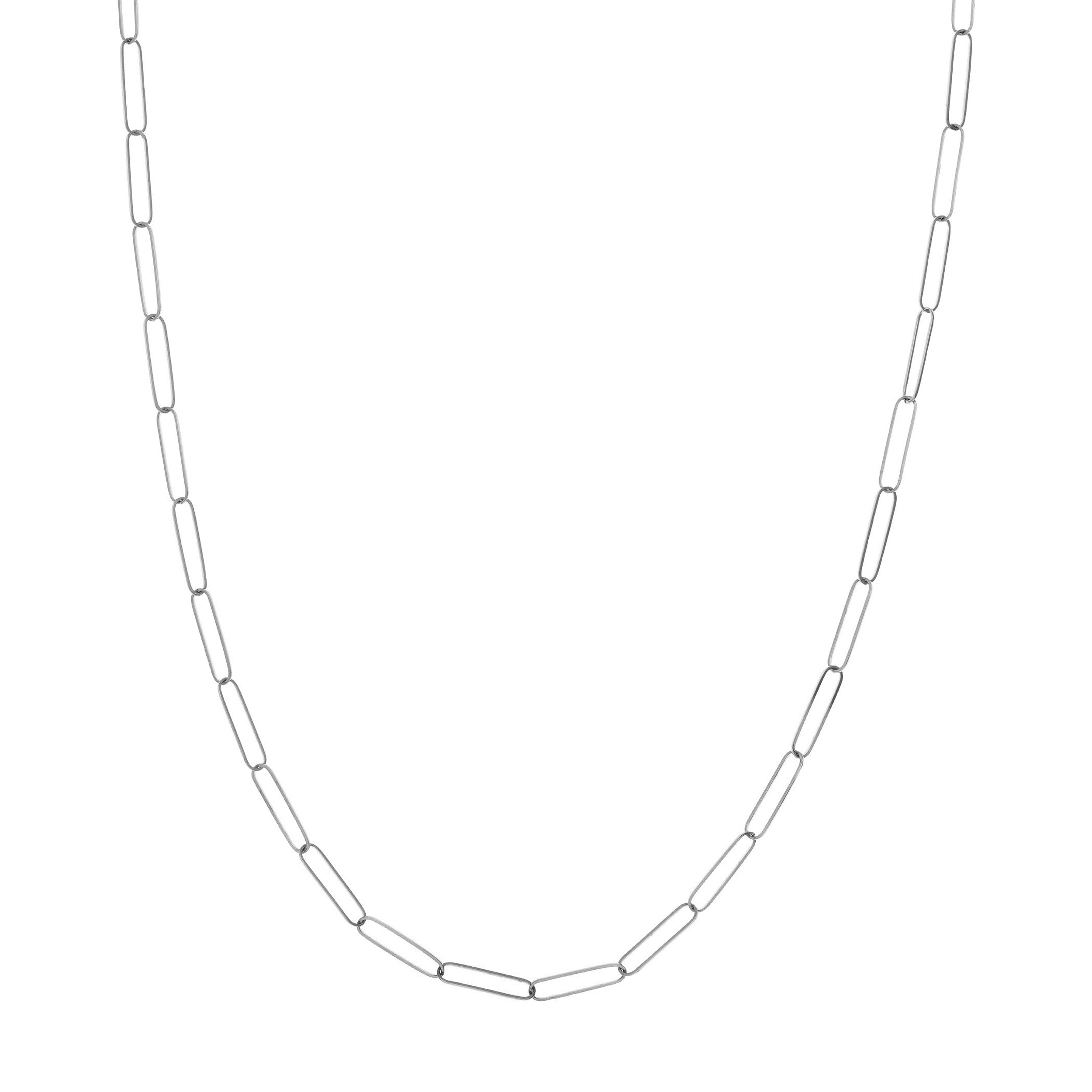 3.6mm Paper Clip Chain with Pear Lobster