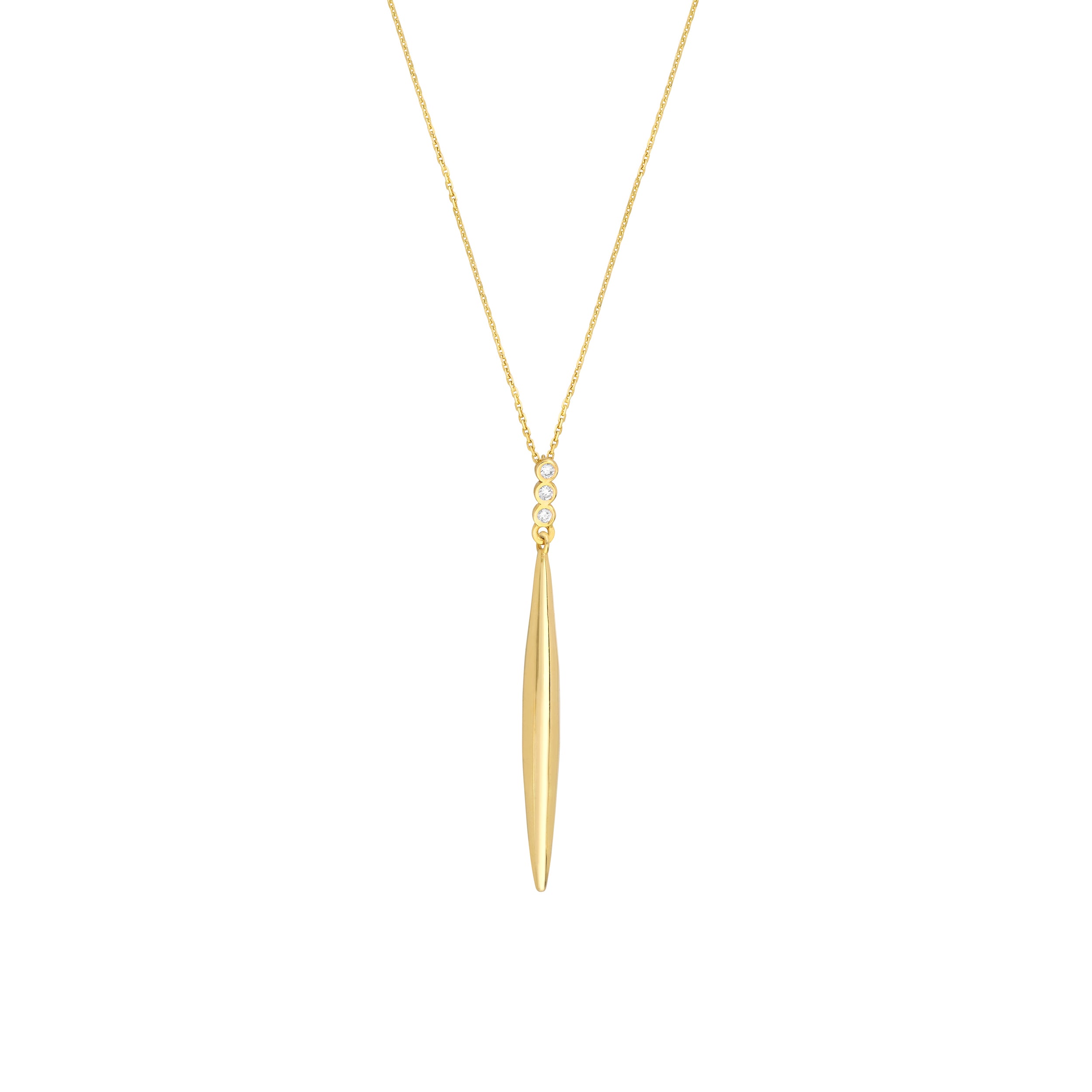 Diamond Trio Bombe Marquise Drop Necklace