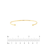 Cuff Bangle with Beaded Ends
