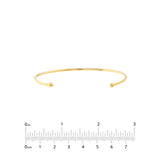 Cuff Bangle with Beaded Ends