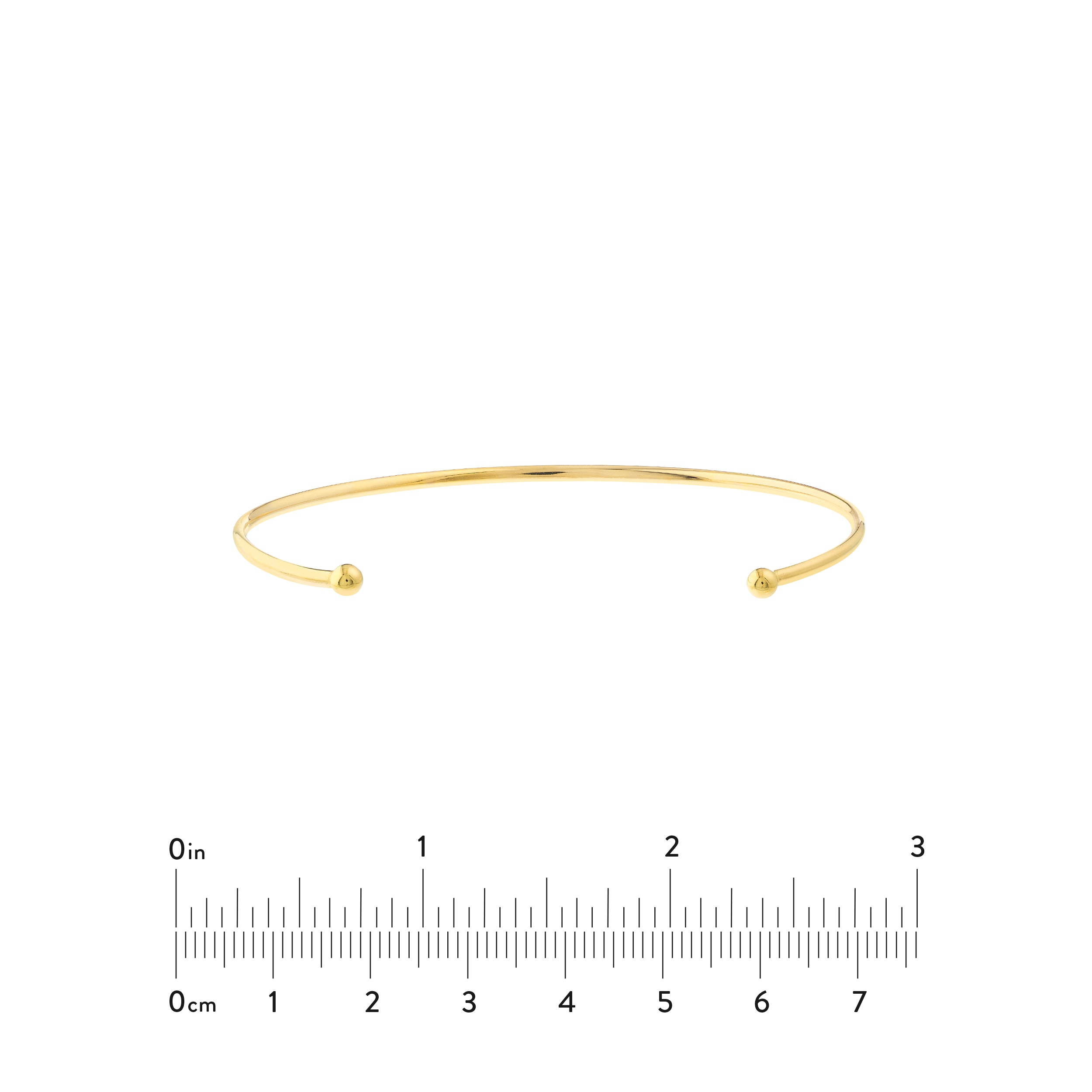 Cuff Bangle with Beaded Ends