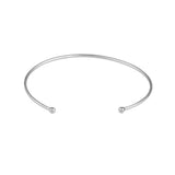 Cuff Bangle with Beaded Ends