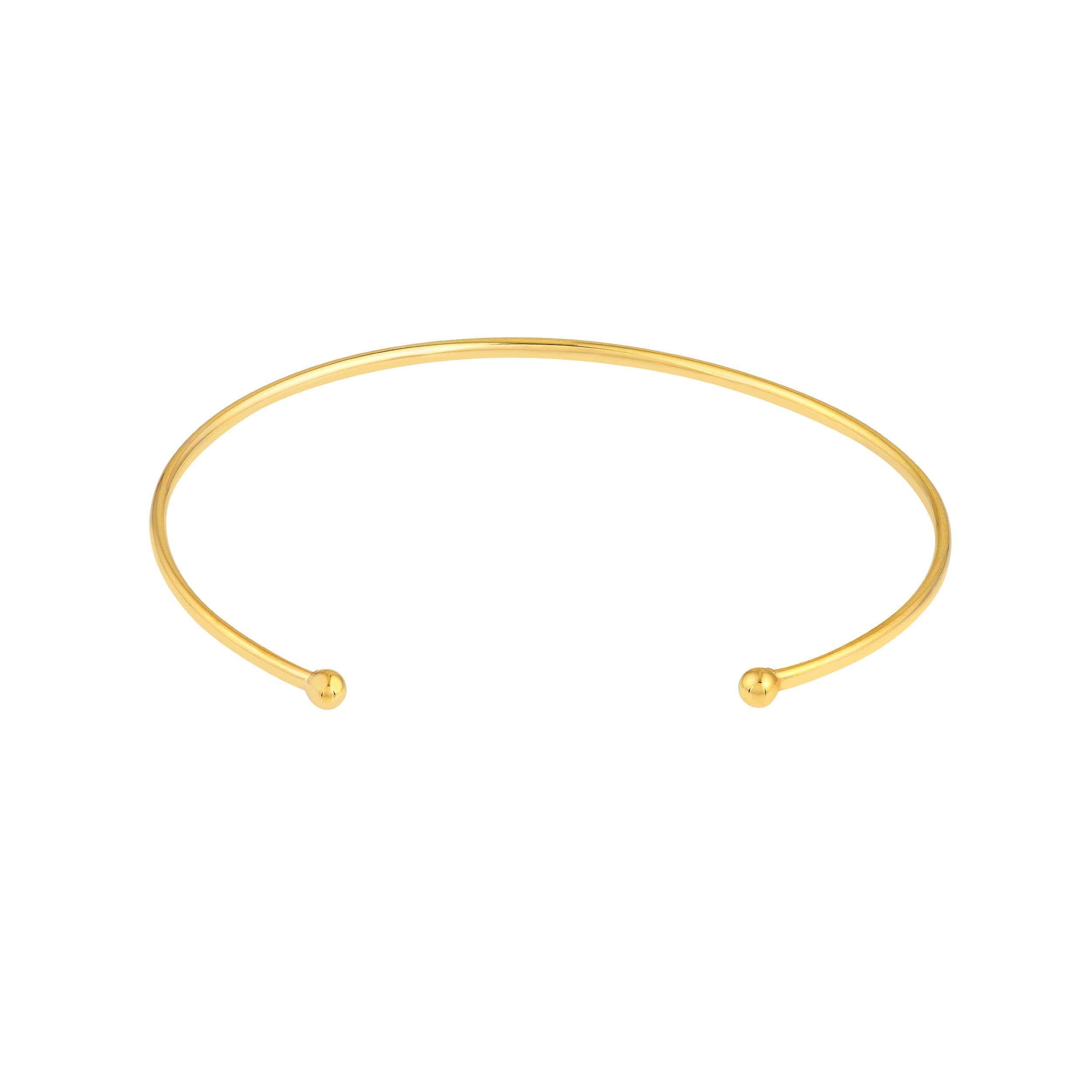 Cuff Bangle with Beaded Ends