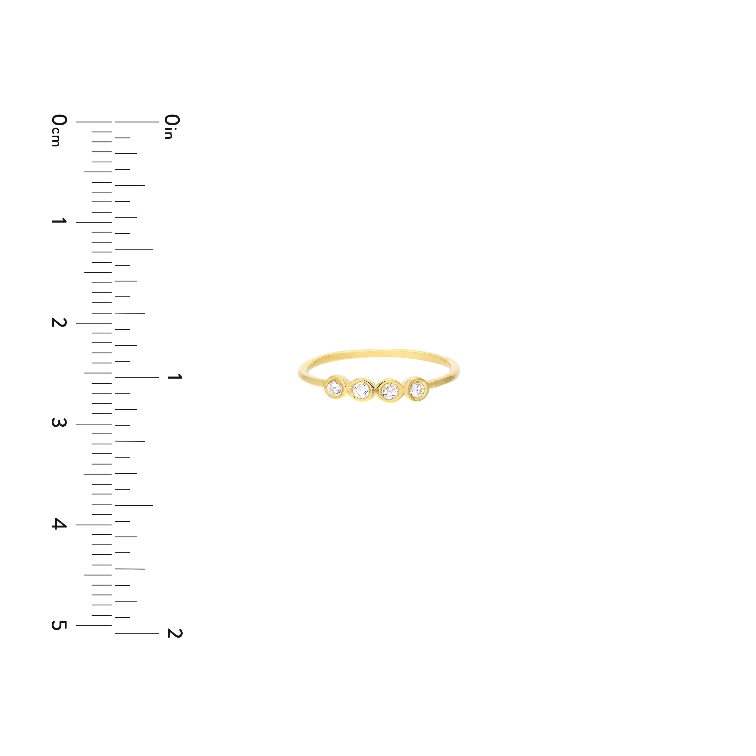 Four Diamond Wire Ring