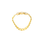 1/10tcw Diamond Trio Curb Chain Ring