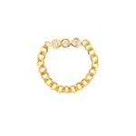 1/10tcw Diamond Trio Curb Chain Ring
