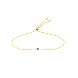 Mini Turquoise Enamel Bezel Bolo Bracelet