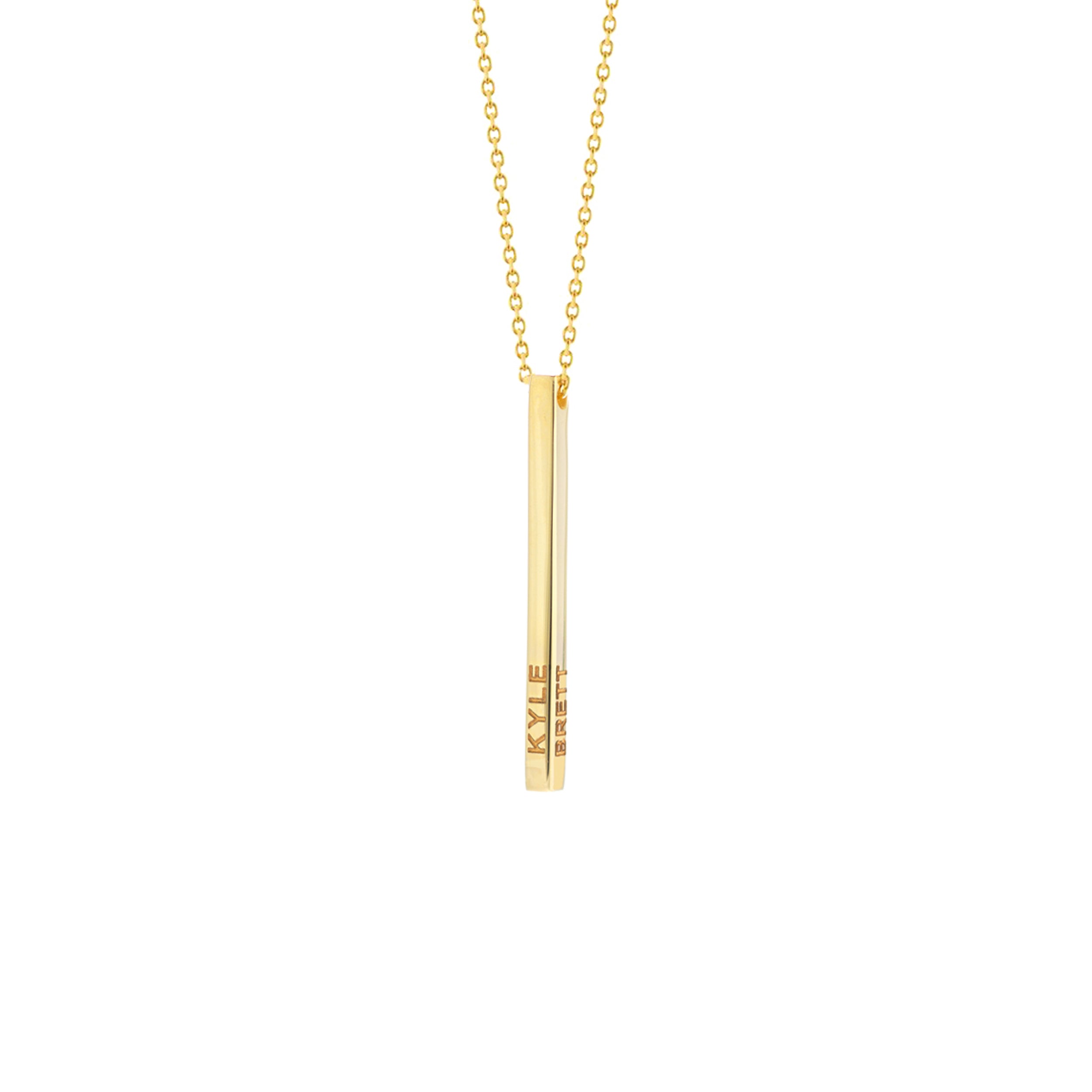 Engravable Cube Adjustable Necklace