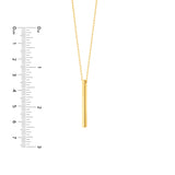 Engravable Cube Adjustable Necklace