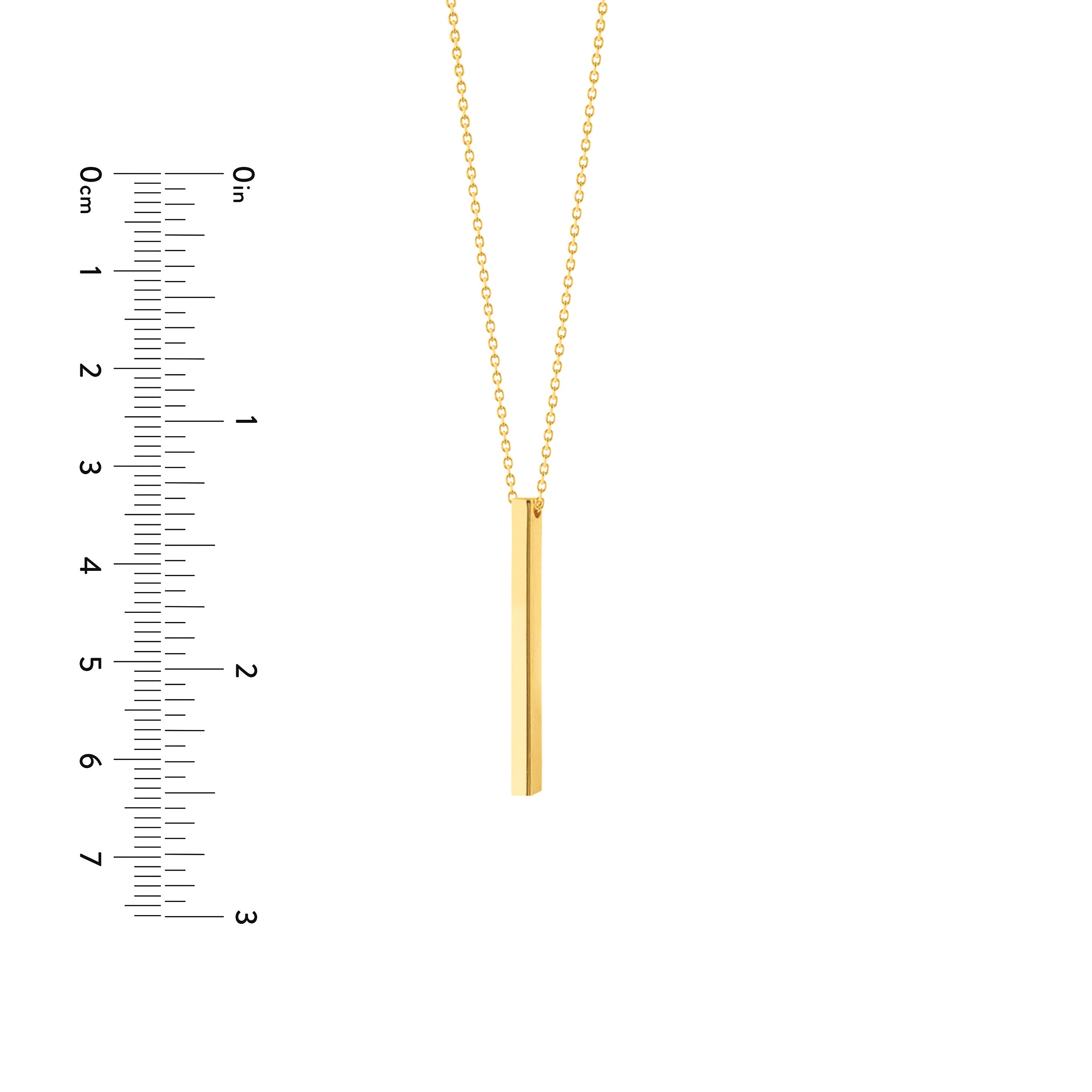 Engravable Cube Adjustable Necklace
