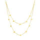Double Strand Star Station Adj. Necklace