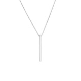 Engravable Cube Adjustable Necklace in Sterling Silver