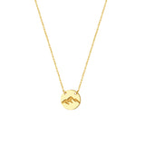 So You Etched Mountain Mini Disc Adjustable Necklace