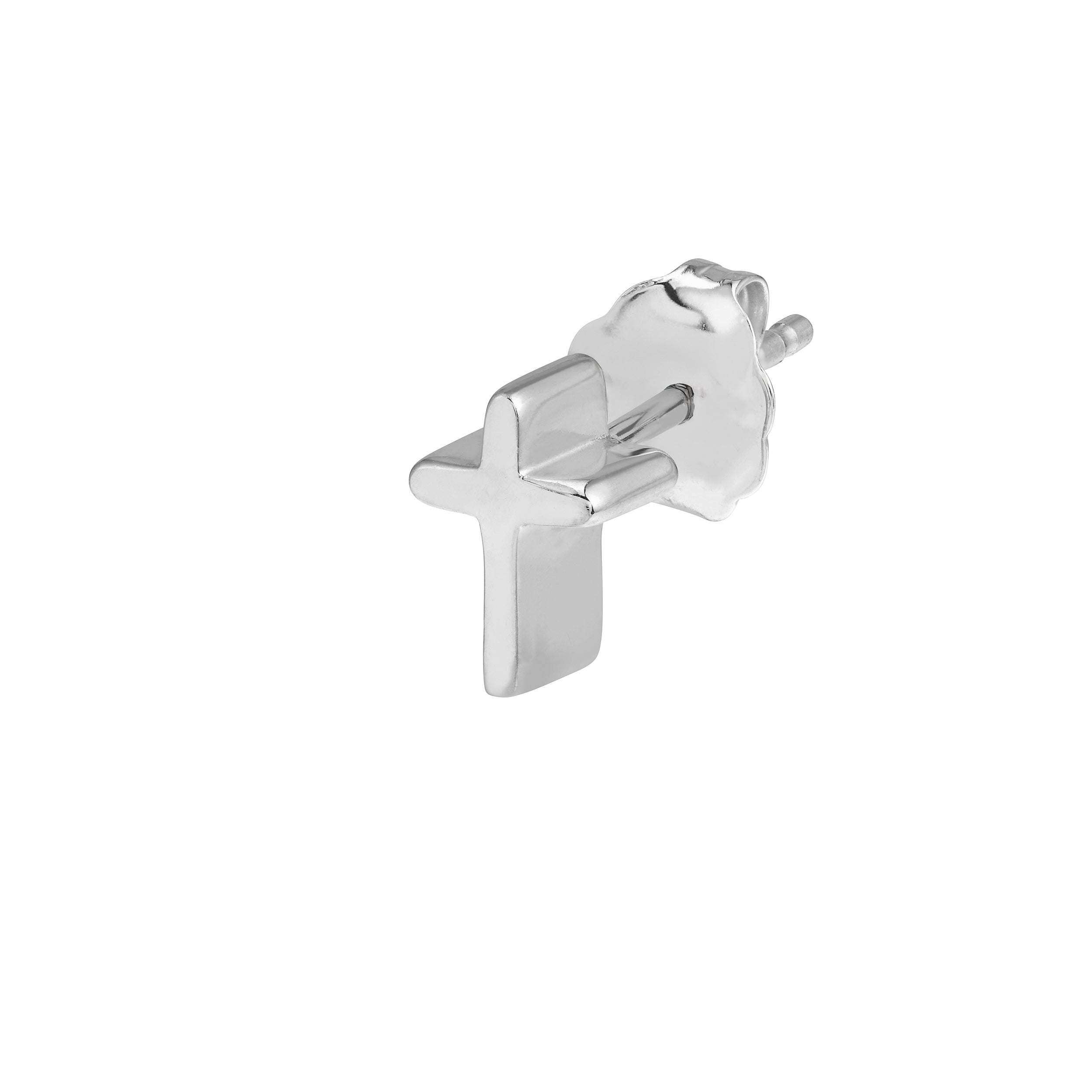 Cross Profile Stud Earrings