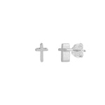 Cross Profile Stud Earrings