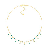 Turquoise Enamel Station and Dangle Choker